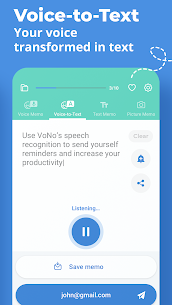 Voice Memos, SpeechNotes, VoNo Mod Apk Download 5