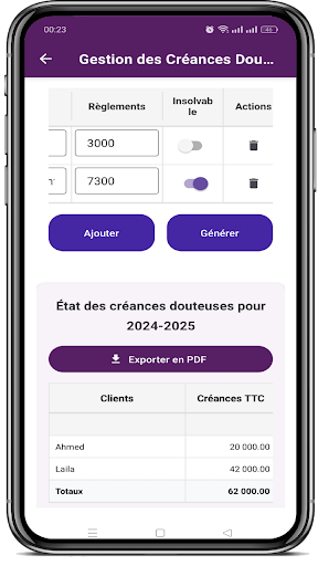 Provision-Créances - FinexApp