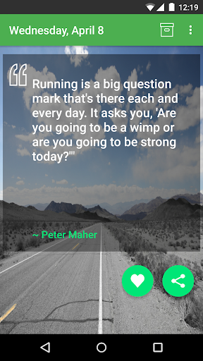 Android application Daily Running Quotes screenshort