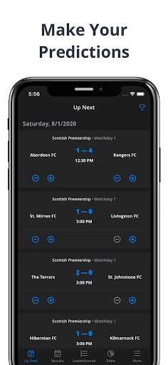 Android application Forescore screenshort