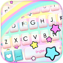 Cute Rainbow Stars Tastaturhintergrund 