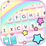 Cute Rainbow Stars Keyboard Background Apk