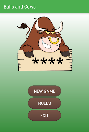 Android application Bulls and Cows screenshort