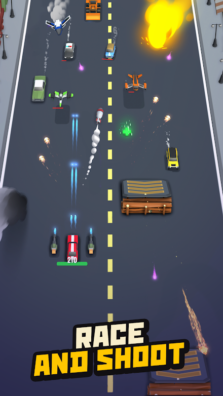 No Brakes: Car Shooting Games! Screen 1