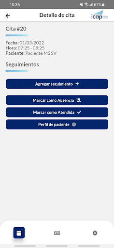 ICAP Adherencia Screen 3