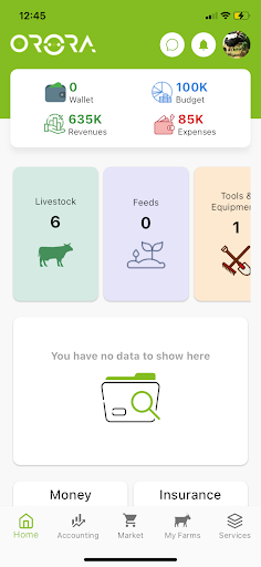 Android application Orora screenshort