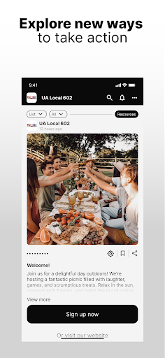 Android application UA Local 602 screenshort