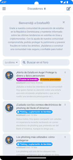 Android application EstafasRD - Alerta Fraudes screenshort