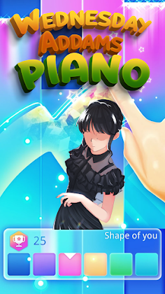 Wednesday Addams Piano Tiles - Screenshot 2