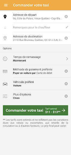 Android application Azul Taxi screenshort