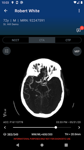 Android application Viz.ai screenshort