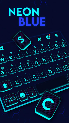 Neon Blue Theme Screen 2