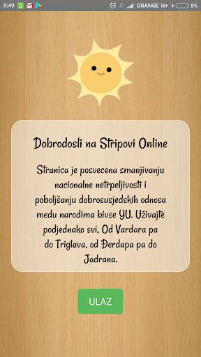 Android application Stripovi screenshort