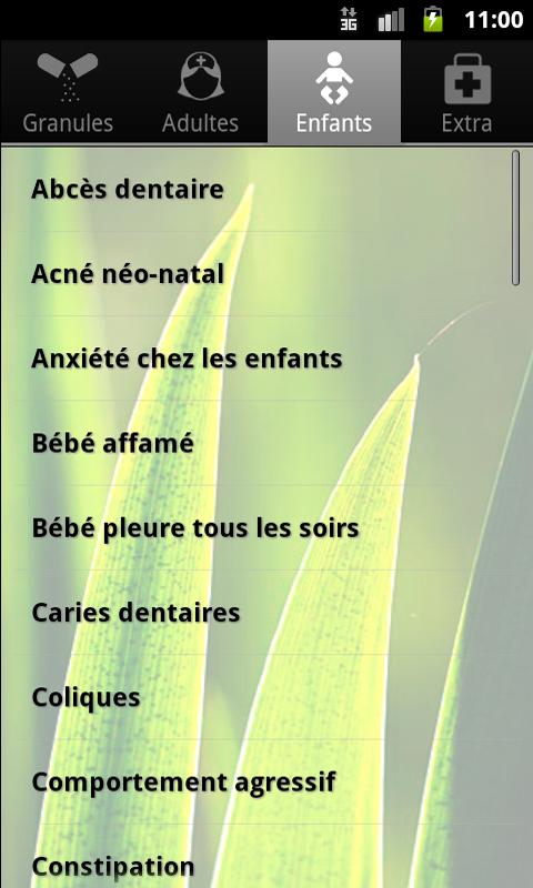 Android application Homeo Baby screenshort