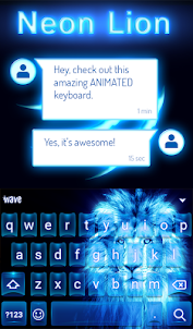 Neon Lion Animated Keyboard +