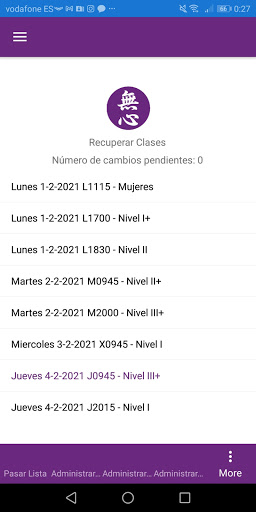 Calendario de Centro Mushin Screen 2