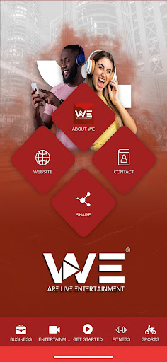 Android application We Are Live Entertainment screenshort