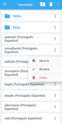 Screenshot of Portuguese Spanish Dictionary