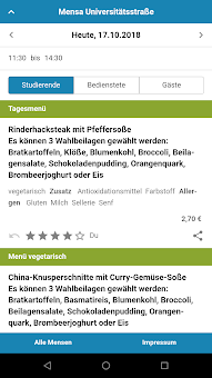 Mensa Bielefeld screenshot 2