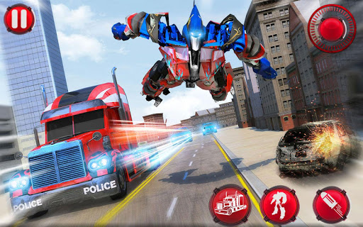 Indian Police Robot Transform Truck 1.14 APK screenshots 1