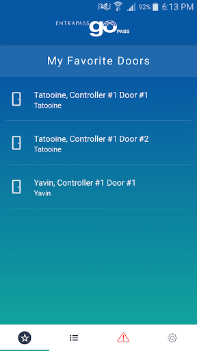 EntraPass go Pass Screen 2