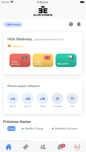 Android application Elite Events screenshort