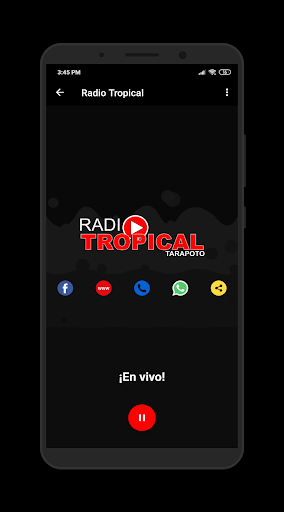 Android application Radio Tropical Tarapoto screenshort