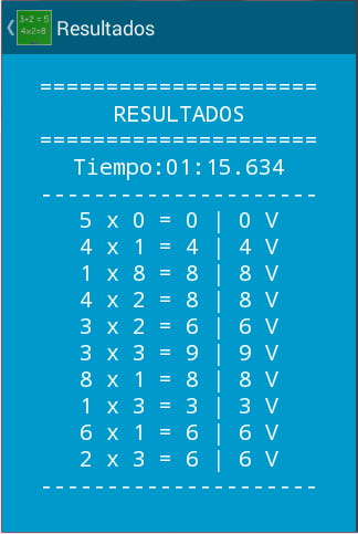 Mente Matemática - Tablas Screen 3