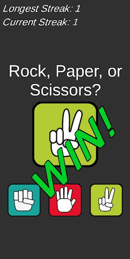 Rock, Paper, Scissors! Screen 2