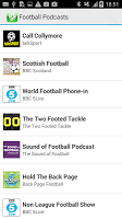 screenshot of Football Podcasts