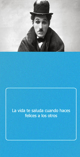 Android application Charles Chaplin frases screenshort