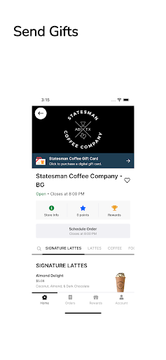 Screenshot of Statesman Coffee Company
