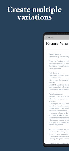 Write My Resume Screen 3