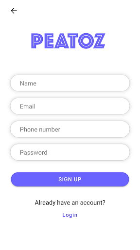 Android application Peatoz Eats - Ionic 4 Starter screenshort