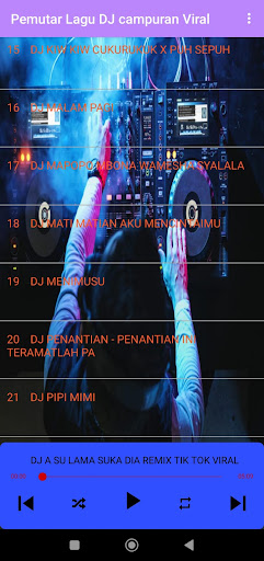 Pemutar Lagu DJ campuran Viral Screen 2