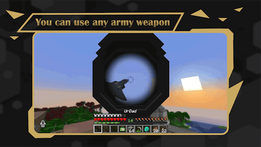 Actual Gun Army Mod for MCPE 1.0 APK + Mod (Unlimited money) untuk android
