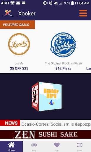 Android application Xooker – Coupons & Rewards screenshort