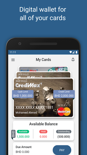 Android application CrediMax screenshort