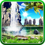 Tropical 3D Waterfall HD icon