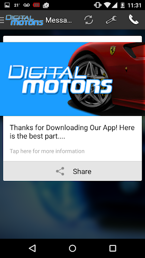 Digital Motors DealerApp Screen 2