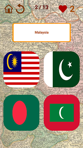 Flags and capitals of Asia Screen 2