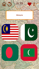 Screenshot 2 Banderas y capitales de Asia android