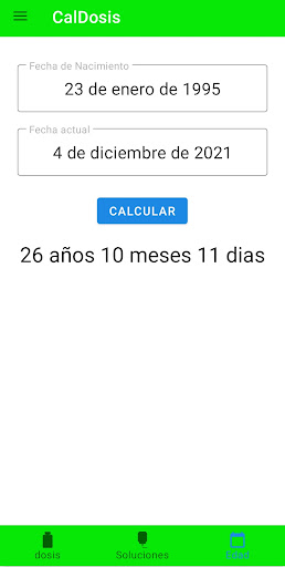 Calculadora de Dosis Screen 3
