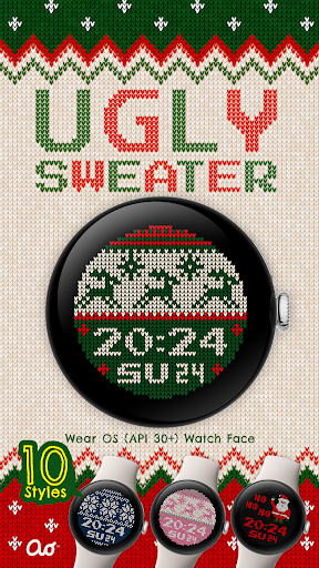 Android application Ugly Sweater Watch Face screenshort