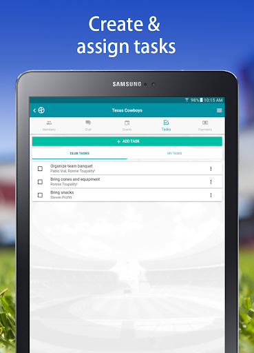 Screenshot of QuickClub