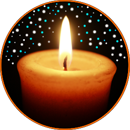 නිරූපක රූප Night Light | Candle Fireplace