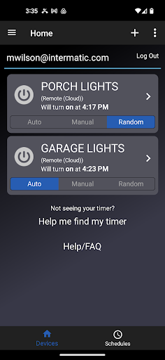 Intermatic Connect Screen 2