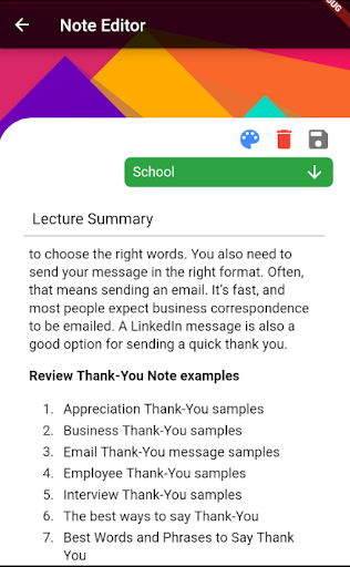 D-Notes Screen 2