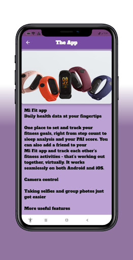 Android application mi band 5 smart watch Guide screenshort