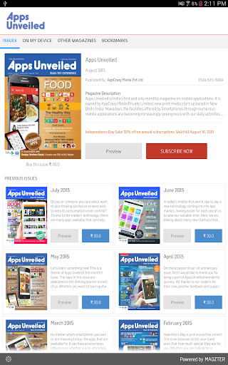Android application Apps Unveiled screenshort